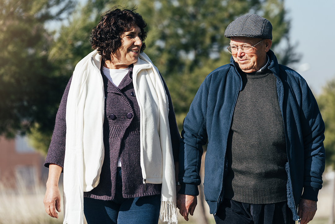 Senior Couple walking.